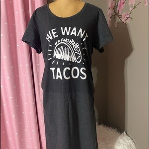 WE WANT TACOS! Maternity lounge dress